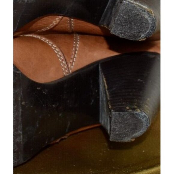 🌹Davos Gomma Womens Tall Riding  Brown Leather Made In Italy Boots Size 9 - Picture 11 of 12